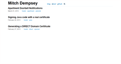 Desktop Screenshot of mitchdempsey.com